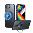 thumbnail image 1 of Dteck for iPhone 16e Case 2025, Compatible with MagSafe, Built-in Rotatable Ring Holder Matte Lightweight Military Grade Protection Shockproof Phone Case for iPhone 16e 6.1",Blue, 1 of 7