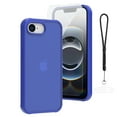 thumbnail image 1 of Dteck for iPhone 16e Case with Screen Protector + Lanyard Wrist Strap, Translucent MatteShockproof Protective Phone Case for iPhone 16e 6.1 Inch, Dark Blue, 1 of 6