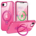 thumbnail image 1 of Dteck for iPhone 16e Case with Screen Protector, Magnetic for iPhone 16E Phone Case Compatible with MagSafe, Military Grade Drop Tested Translucent Hard Back Protective Cover with Ring Stand,Rose, 1 of 8