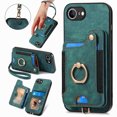 thumbnail image 1 of Dteck for iPhone 16e Case Wallet with Card Holder, RFID Blocking PU Leather Protective Case with Ring Holder Stand Wrist Strap for iPhone 16e 6.1 Inch 2025,Green, 1 of 9