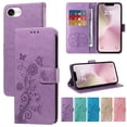 thumbnail image 1 of Dteck for iPhone 16e Case Wallet with Card Holder Slots Wrist Strap, TPU Interior Protective Phone Cover Stand Embossed PU Leather Folio Flip Case for iPhone 16e 6.1 Inch 2025,Purple, 1 of 5