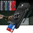 thumbnail image 1 of Dteck for iPhone 16e Case Wallet with with Card Holder [Store 2 Cards] + 360° Magnetic Rotated Ring Kickstand, Heavy Duty Drop Protection Wallet Phone Cover with Strap for iPhone 16e 6.1",Black, 1 of 7