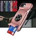 thumbnail image 1 of Dteck for iPhone 16e Case Wallet with with Card Holder [Store 2 Cards] + 360° Magnetic Rotated Ring Kickstand, Heavy Duty Drop Protection Wallet Phone Cover with Strap for iPhone 16e 6.1",Rosegold, 1 of 7