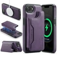 thumbnail image 1 of Dteck for iPhone 16e Magnetic Case with Detachable Wallet Card Holder, Compatible with MagSafe, RFID Blocking Credit Slots Kickstand Shockproof Phone Cover for Women Men,Purple, 1 of 6