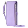 thumbnail image 1 of Dteck for iPhone 16e Wallet Case with Card Holder, Women Men PU Leather Flip Cover Wrist Strap Zipper Credit Card Slots, Crossbody Wallet Phone Case for Apple iPhone 16e 2025,Purple, 1 of 8