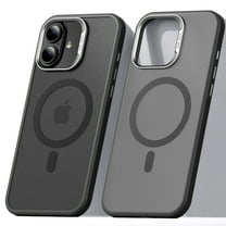Dteck for iPhone 17 Magnetic Case, Shockproof Compatible with MagSafe Accessory, Drop Protection Magnetic Phone Case Scratch-Resistant Frosted Back Cover, Black