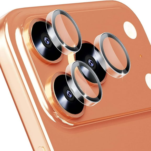 Dteck for iPhone 17 Pro Camera Lens Protector, 9H Tempered Galss with Metal Individual Ring, HD Invisible Fit Camera Screen Protector Cover Accessories Case Friendly,Clear