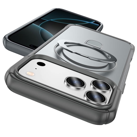 Dteck for iPhone 17 Pro Max Case with Magnetic Stand, Compatible with MagSafe, Drop Protection Shockproof Case for iPhone 17 Pro Max with Kickstand,Gray