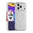 thumbnail image 1 of Dteck for iPhone 17 Pro Max Case with Screen Protector, Compatible with MagSafe, Magnetic Frosted Translucent Matte Military Grade Shockproof Slim Cover 6.9 Inch,White, 1 of 10