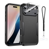 Dteck for iPhone 17 Pro Max Phone Case, 1X Screen Protector  1X Camera Lens, Shockproof for iPhone 17 Pro Max Case, Drop Protection Protective Hard Back Cover 6.9 inch,Black