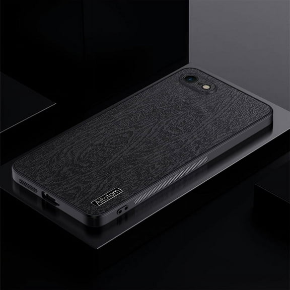 Dteck for iPhone 7 / iPhone 8 / SE 2022 & 2020 Slim Case, Shockproof Premium PU Leather Business Phone Case Anti-Slip Scratch Resistant Ultra Slim Hard PC Rugged Protective Flip Cover, black
