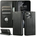thumbnail image 1 of Dteck for iPhone 7 / iPhone 8 / SE 2022 & 2020 Wallet Pocket Case, Shockproof Luxury Soft PU Leather Flip Magnetic Stand Flip Protective Cover with ID & Credit Card Slots Holder Case, black, 1 of 6