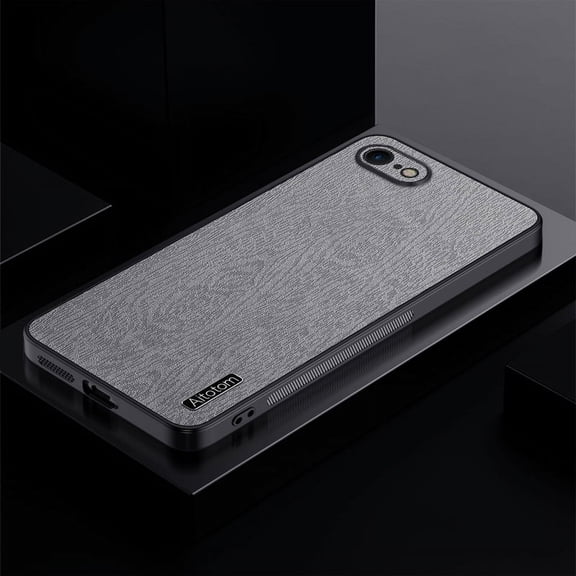 Dteck for iPhone 7 Plus / 8 Plus Slim Case, Shockproof Premium PU Leather Business Phone Case Anti-Slip Scratch Resistant Ultra Slim Hard PC Rugged Protective Flip Cover, gray