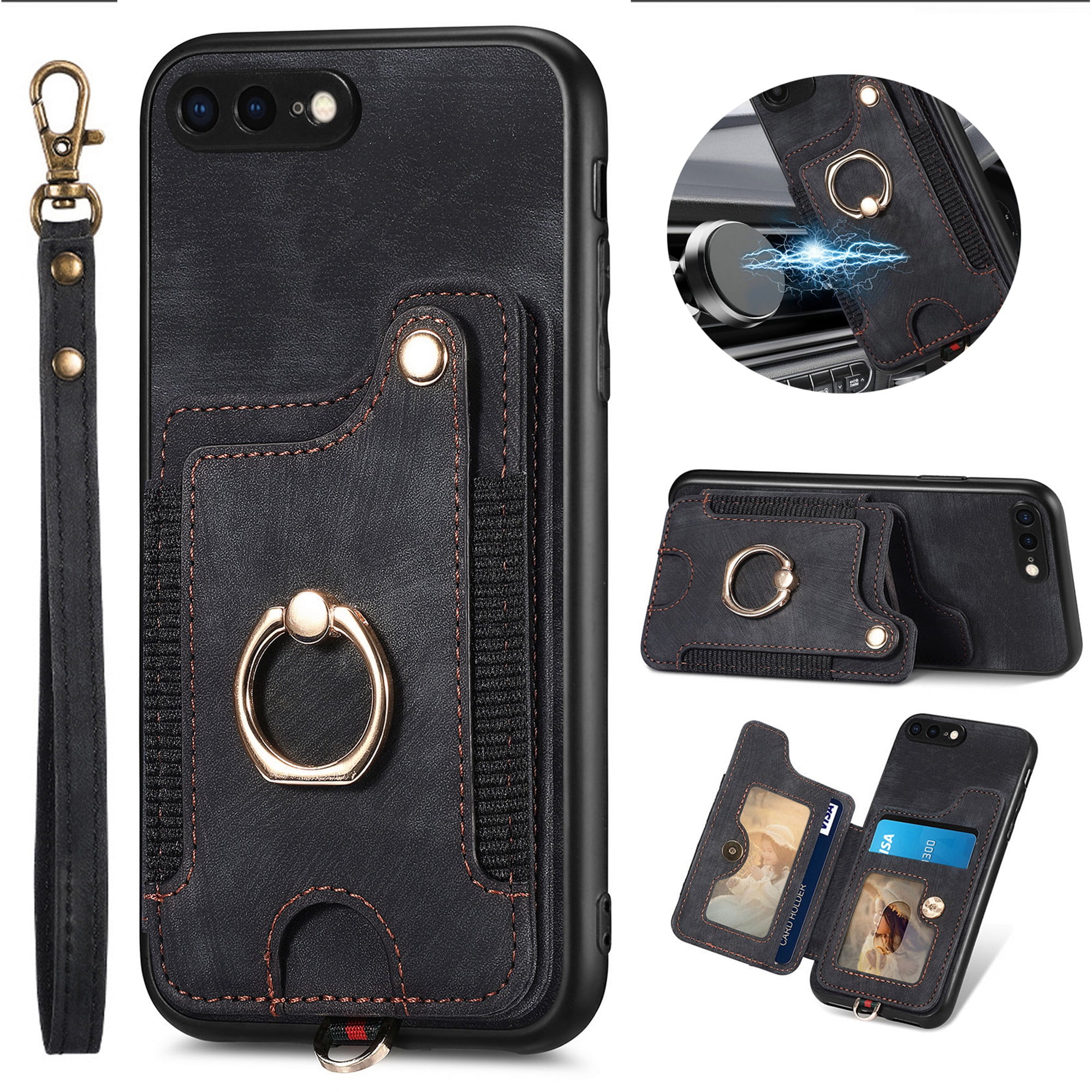 Dteck for iPhone Plus iPhone Plus Case Wallet with Card