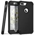 thumbnail image 1 of Dteck iPhone 8 Plus Case, Dteck Heavy Dual Layer Rugged Shockproof Case Hard PC Protective Back Cover For Apple iPhone 8 Plus, Black, 1 of 7