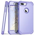thumbnail image 1 of Dteck iPhone 8 Plus Case, Dteck Heavy Dual Layer Rugged Shockproof Case Hard PC Protective Back Cover For Apple iPhone 8 Plus, Light Purple, 1 of 7