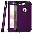 thumbnail image 1 of Dteck iPhone 8 Plus Case, Dteck Heavy Dual Layer Rugged Shockproof Case Hard PC Protective Back Cover For Apple iPhone 8 Plus, Purple, 1 of 7
