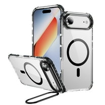 Dteck for iPhone Air Case with Camera Stand, Compatible with MagSafe, Military-Grade Drop Protection Magnetic Phone Case for iPhone Air, Scratch-Resistant Back Cover,Black