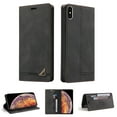 thumbnail image 1 of Dteck iPhone X Case, iPhone XS Case, Credit Card Slot Stand Slim Premium PU Leather & Soft TPU Back Shockproof Flip Folio Book Magnetic Cover For iPhone XS/X,Black, 1 of 14