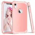 thumbnail image 1 of Dteck iPhone XR Case, Dteck Heavy Dual Layer Rugged Shockproof Case Hard PC Protective Back Cover For Apple iPhone XR 6.1 inch, Rosegold, 1 of 9
