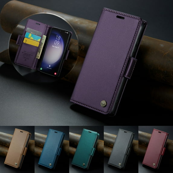 Dteck iPhone XR Case, RFID Blocking iPhone XR Wallet Case for Women Men with Card Holder, Magnetic Closure PU Leather Folio Flip Phone Cover for iPhone XR,Purple