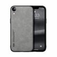 thumbnail image 1 of Dteck for iPhone XR Magnetic Attraction Inside Case, TPU & PU Material Case with Car Mount Shockproof Protective Case for iPhone XR 6.1" 2018 Ladies Women Girls, Lightgray, 1 of 5