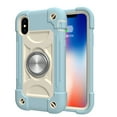 thumbnail image 1 of Dteck iPhone XS 5.8-inch Case ,Shock-Proof Cover Compatible with Magnetic Car Mount Kickstand,Hybrid Rubber Rugged Protective PC Back Phone Case for Apple iPhone X 5.8",Lightblue, 1 of 8