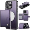 thumbnail image 1 of Dteck for iPhone XS Max Wallet Case Magnetic Card Holder, RFID Blocking 2 in 1 Detachable Kickstand Shockproof Cover for Women Men Compatible with Magsafe Accessory, Purple, 1 of 10