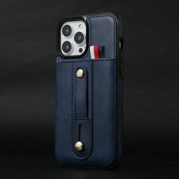 Dteck iPhone11 pro, Wrist Strap PU Leather Shockproof Handy Belt Case for  iPhone 11 Pro,Blue