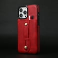 thumbnail image 1 of Dteck iPhone11 pro, Wrist Strap PU Leather Shockproof Handy Belt Case for  iPhone 11 Pro,Red, 1 of 8