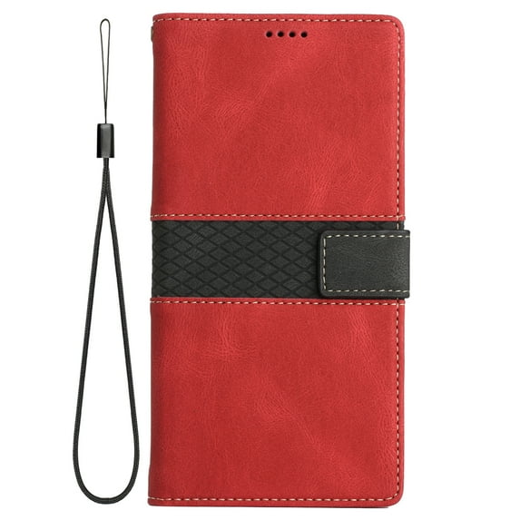 Dteck iPhone11 pro max Wallet Case, 6.5 Inch,Flip Folio Stitching Multicolor Leather Phone Case with Credit Card Holder for iPhone11 pro max 6.5 inch,Red