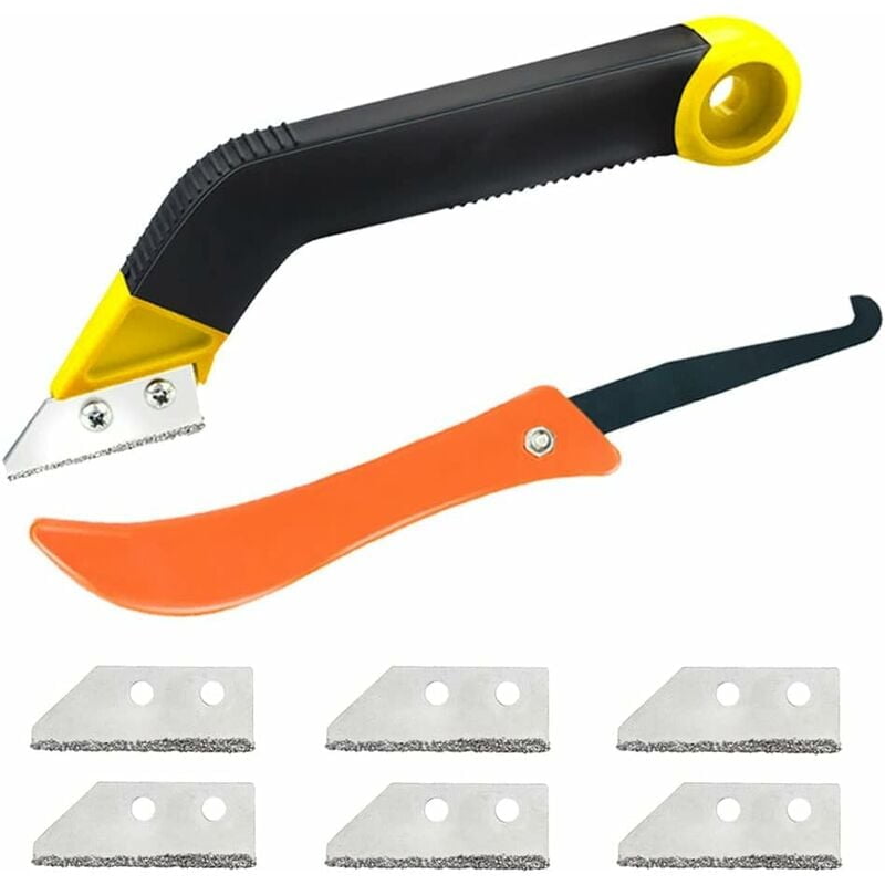 Dtoterul Tile Grout Scraper 8 Pieces Grout Remover Tool Mortar Removal