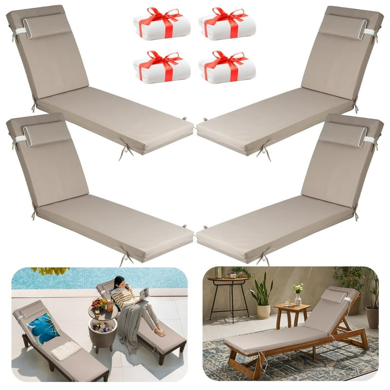 DTTRA Chaise Lounge Cushions Outdoor, 72 x 21 x Inch, Waterproof