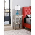 thumbnail image 1 of Dtwnek 1 Drawer Beside Table with Open Shelf and Handle, Wood Nightstand for Living Room, Bedroom, Office, Silver, 1 of 4