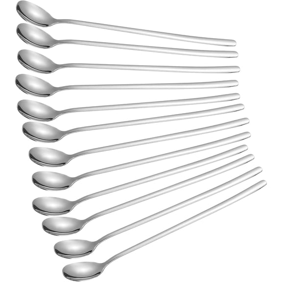 Dtwnek 12 Pack 5.9" Stainless Steel Spoons Soup Spoons Rice Spoon Coffee Spoon for Home, Kitchen, Restaurant