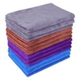 thumbnail image 1 of Dtwnek 12 Pack Microfiber Cleaning Cloth Soft Towels Absorbent Cleaning Rags for House, Kitchen, Window, Cars, 12" x 27", 1 of 7