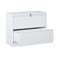 thumbnail image 1 of Dtwnek 2 Drawer Lateral File Cabinet with Lock, Lockable File Cabinet for Home Office, Locking Metal File Cabinet for Letter/A4/F4 Size, White, 1 of 8