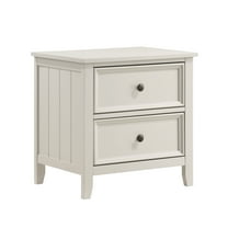 Dtwnek 2 Drawers Nightstand Bedside Table for Living Room, Bedroom, White