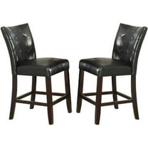 Dtwnek 2 Pack Black Faux Leather Side Chair Dining Chair for Living Room, Dining Room