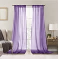 thumbnail image 1 of Dtwnek 2 Panels 1 Pair Sheer Curtain Rod Pocket Window Drapes for Kitchen, Bedroom, Living Room, 100" x 96", 1 of 8