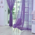 thumbnail image 1 of Dtwnek 2 Panels Set Sheer Curtains Light Filtering Window Drapes for Bedroom Living Room, 39" x 78", 1 of 7
