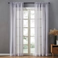 thumbnail image 1 of Dtwnek 2 Panels Sheer Curtains Rod Pocket Drapes Window Treatments Curtain for Yard, for Living Room, Bedroom, 54" x 63", 1 of 7