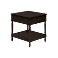thumbnail image 1 of Dtwnek 2 Tier End Table Side Table with 1 Drawer and Bottom Shelf, Square Top Nightstand for Bedroom, Living Room, Brown, 1 of 11
