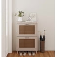 thumbnail image 1 of Dtwnek 2 Tier Shoe Rack Shoe Storage Cabinet Organizer for Entryway, Holds Up to 12 Pairs, 1 of 8