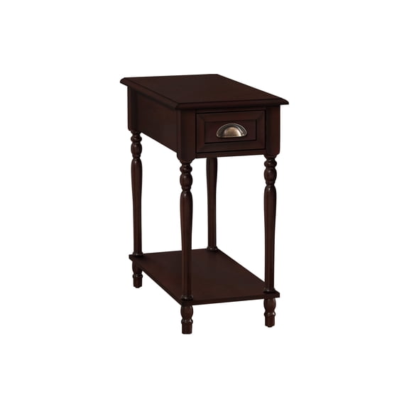 Dtwnek 2 Tier Side Table with Storage Drawer and Bottom Shelf, End Table for Living Room, Bedroom, Brown