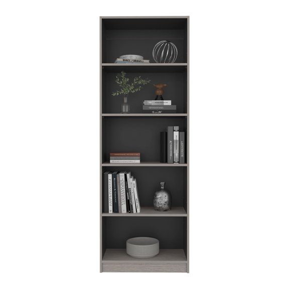 Dtwnek 5 Shelves Wood Bookcase Bookshelf Tall Storage Cabinet for Living Room, Office