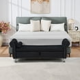 thumbnail image 1 of Dtwnek 62.2 Inch Soft Velvet Storage Bench with Wood Frame, Suitable for Bedroom, Living Room, Black, 1 of 8