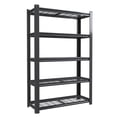 thumbnail image 1 of Dtwnek 72"H 5 Tier Adjustable Heavy Duty Shelving Metal Storage Rack Shelf Organizer for Pantry, Garage, Kitchen, 2000 Lbs Loading Capacity, Black, 1 of 10