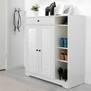 https://i5.walmartimages.com/seo/Dtwnek-Freestanding-Shoe-Rack-with-2-Shutter-Door-Entryway-Shoe-Storage-with-Adjustable-Storage-Shelf-Top-Drawer-White_58128671-8a12-477d-a2a8-b7edf7c04c56.b625470185e0b9dff752c19649f47c3b.jpeg?odnHeight=320&odnWidth=320&odnBg=FFFFFF