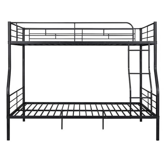 Dtwnek Full Over Queen Metal Bunk Bed for Living Room, Bedroom, Black